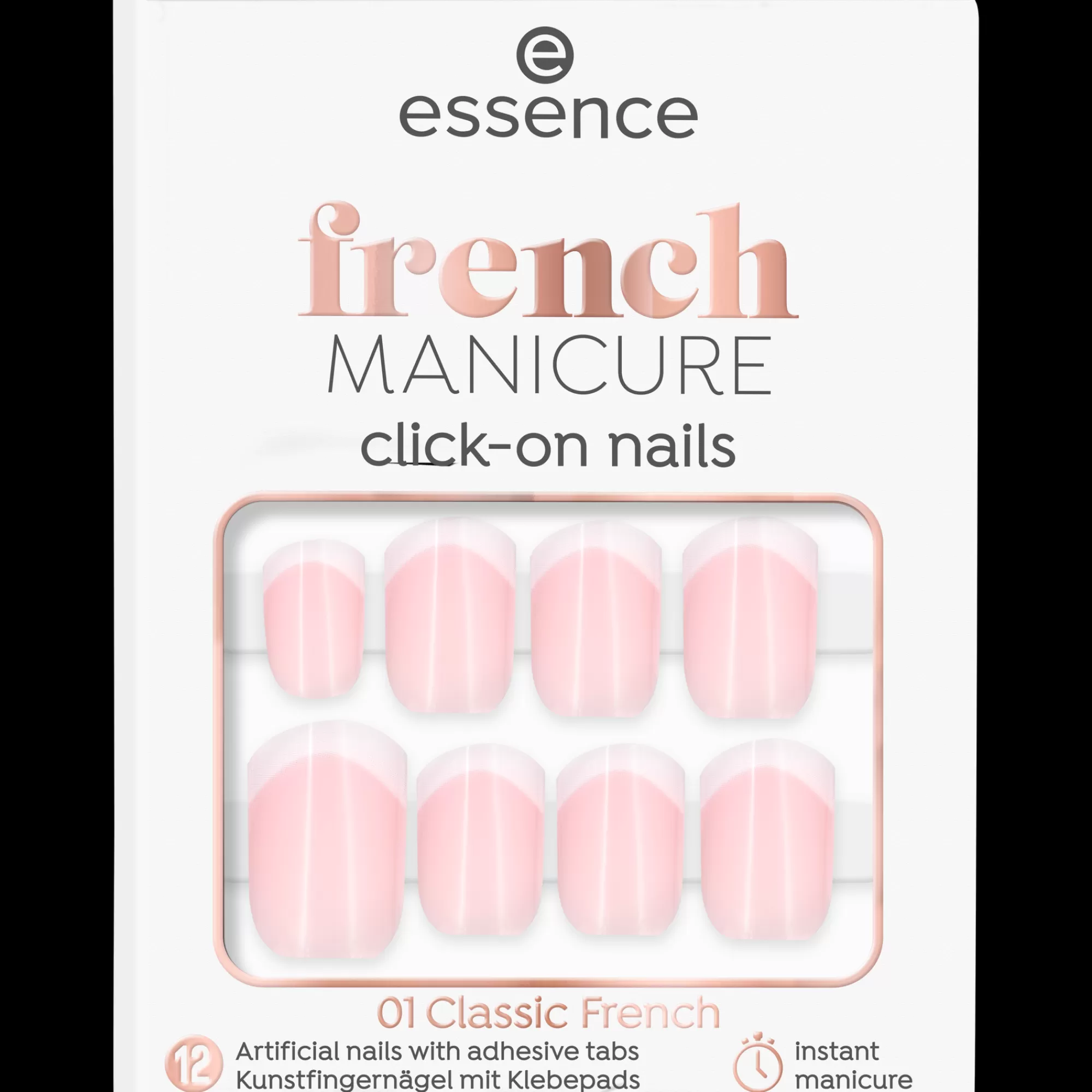 essence Nail Art | french MANICURE unghie finte 01 - Classic French