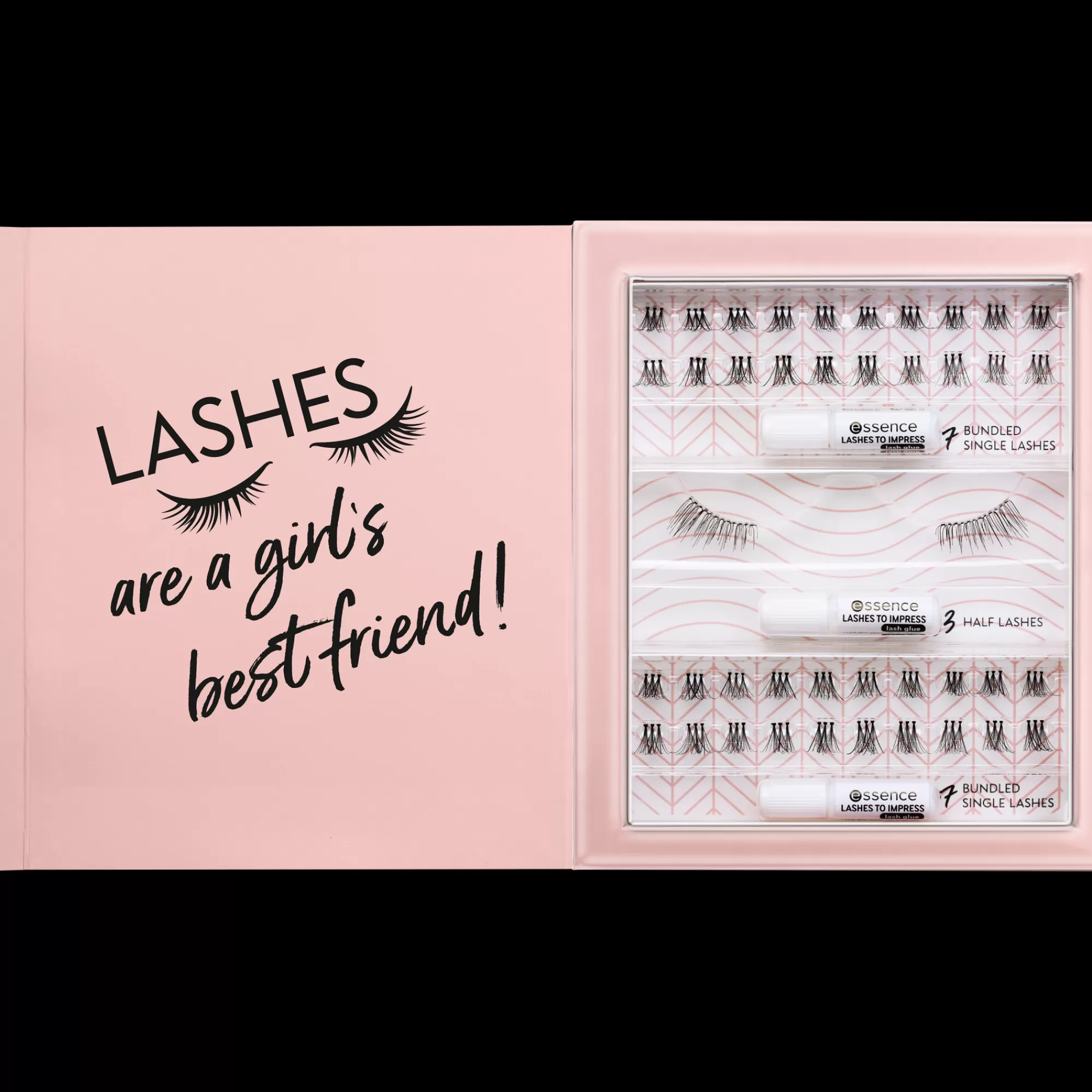 essence Ciglia Finte | 3x Ciglia finte LASHES TO IMPRESS set 01